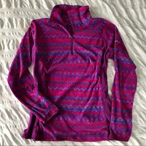 Columbia Quarter Zip Lightweight Fleece Patterned